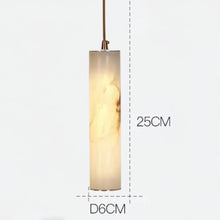 VERTARA-Cylindrical Marble Chandelier-ZENDUCE