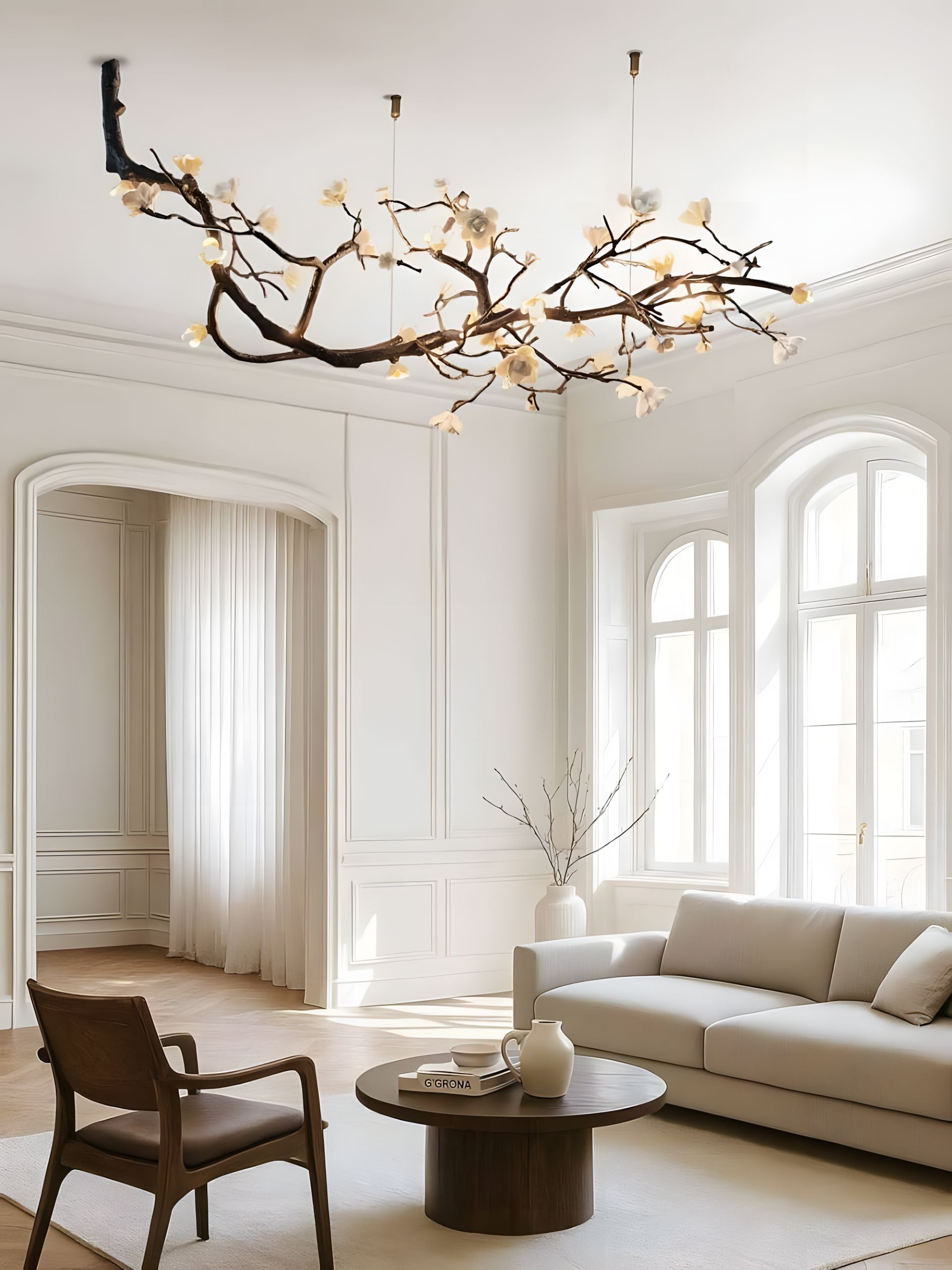 Veyra - Dimmable Rustic Tree Branch Chandelier