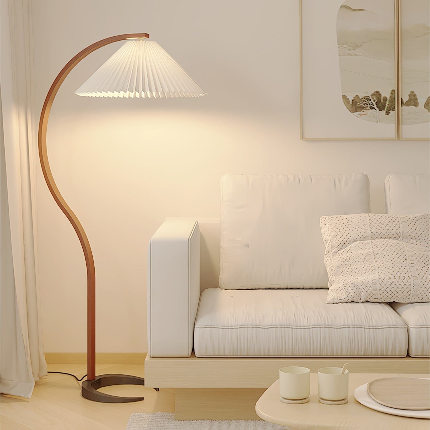 VIREX-Wooden Floor Lamp-ZENDUCE