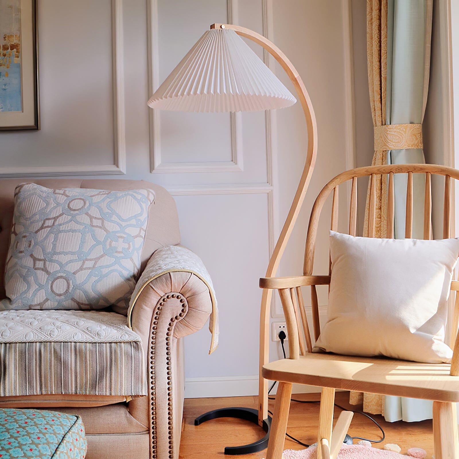 VIREX-Wooden Floor Lamp-ZENDUCE