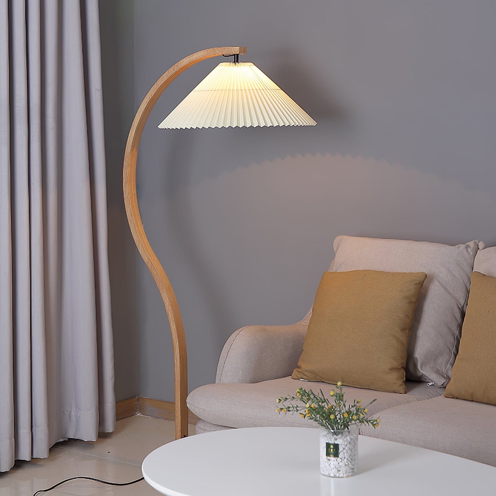 VIREX-Wooden Floor Lamp-ZENDUCE
