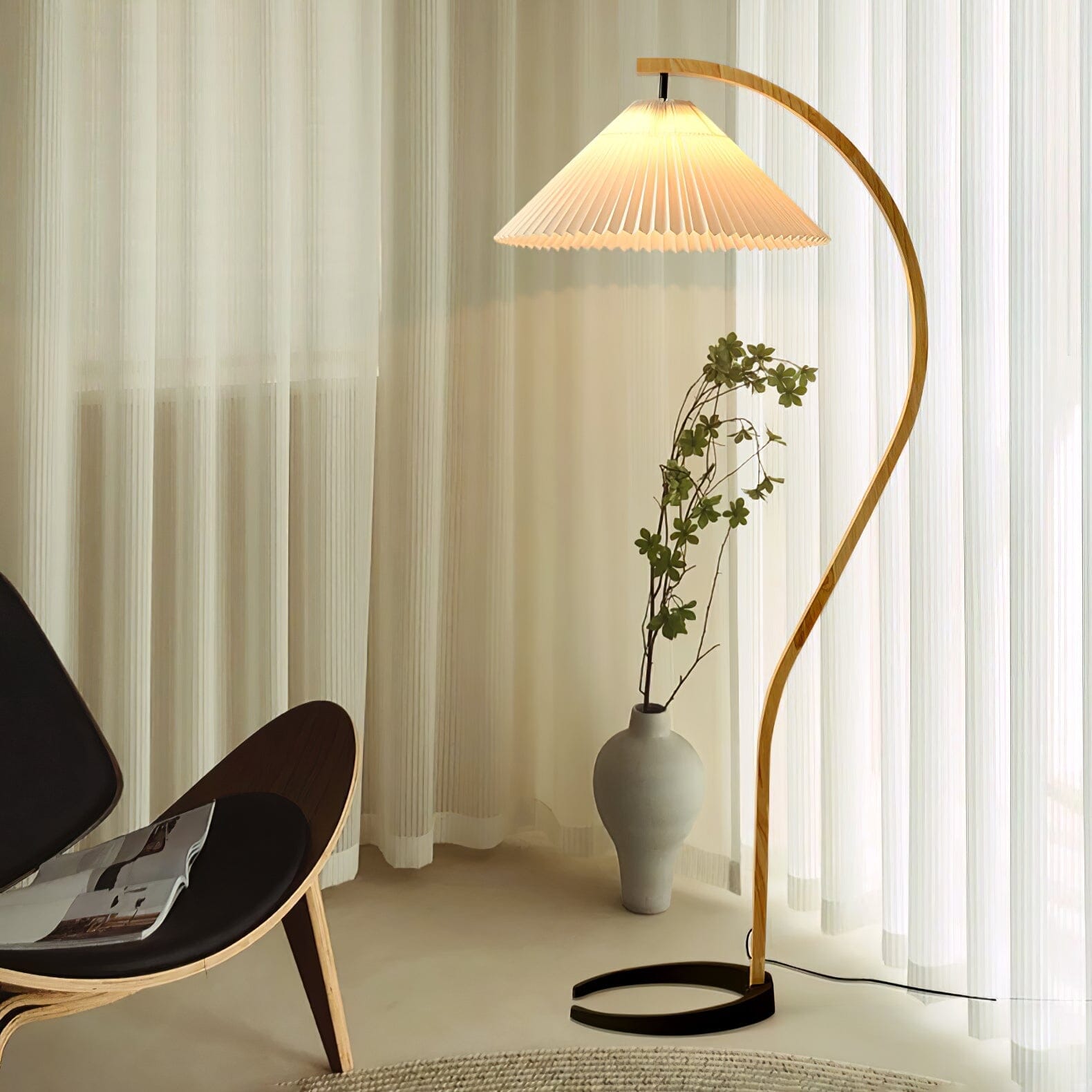 VIREX-Wooden Floor Lamp-ZENDUCE