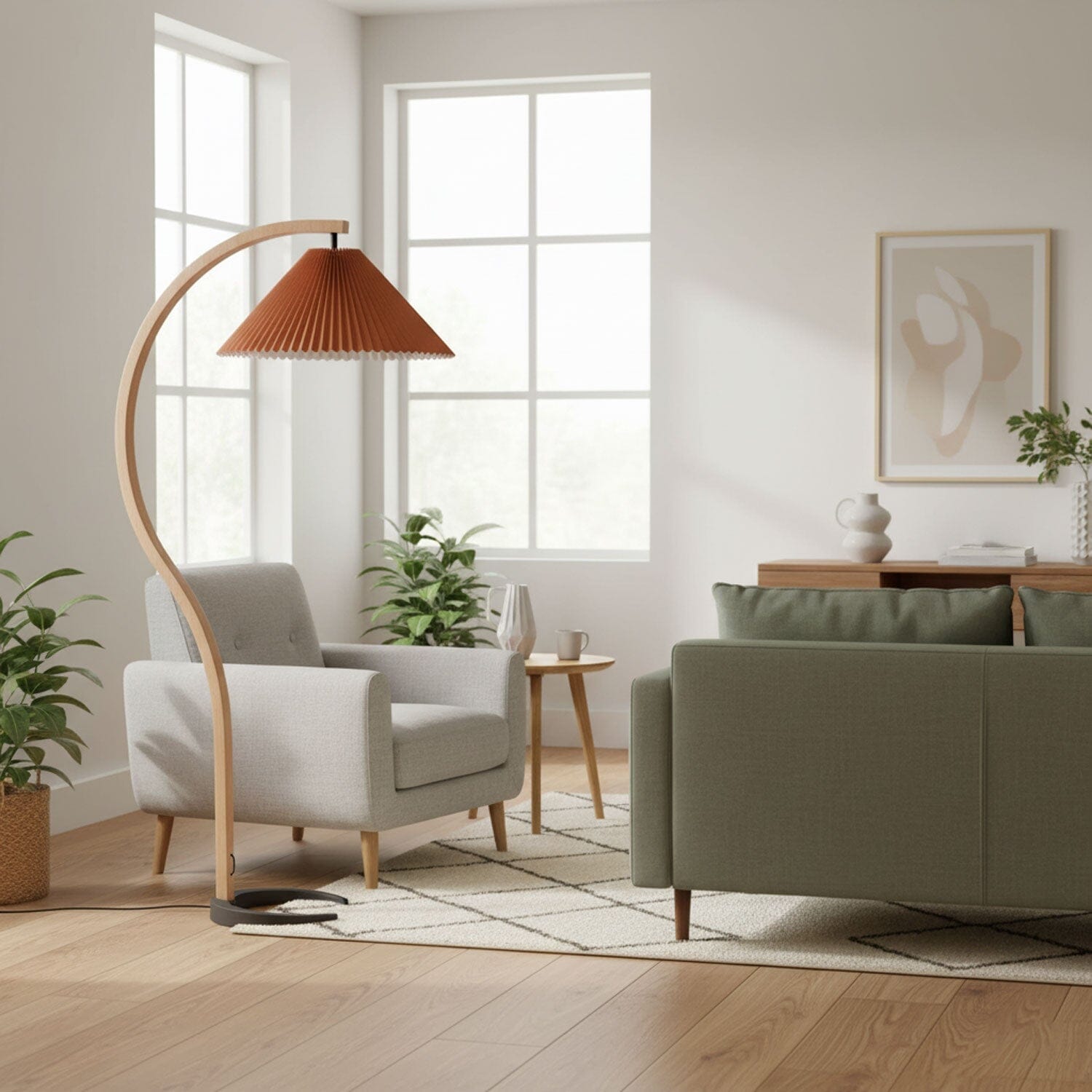 VIREX-Wooden Floor Lamp-ZENDUCE