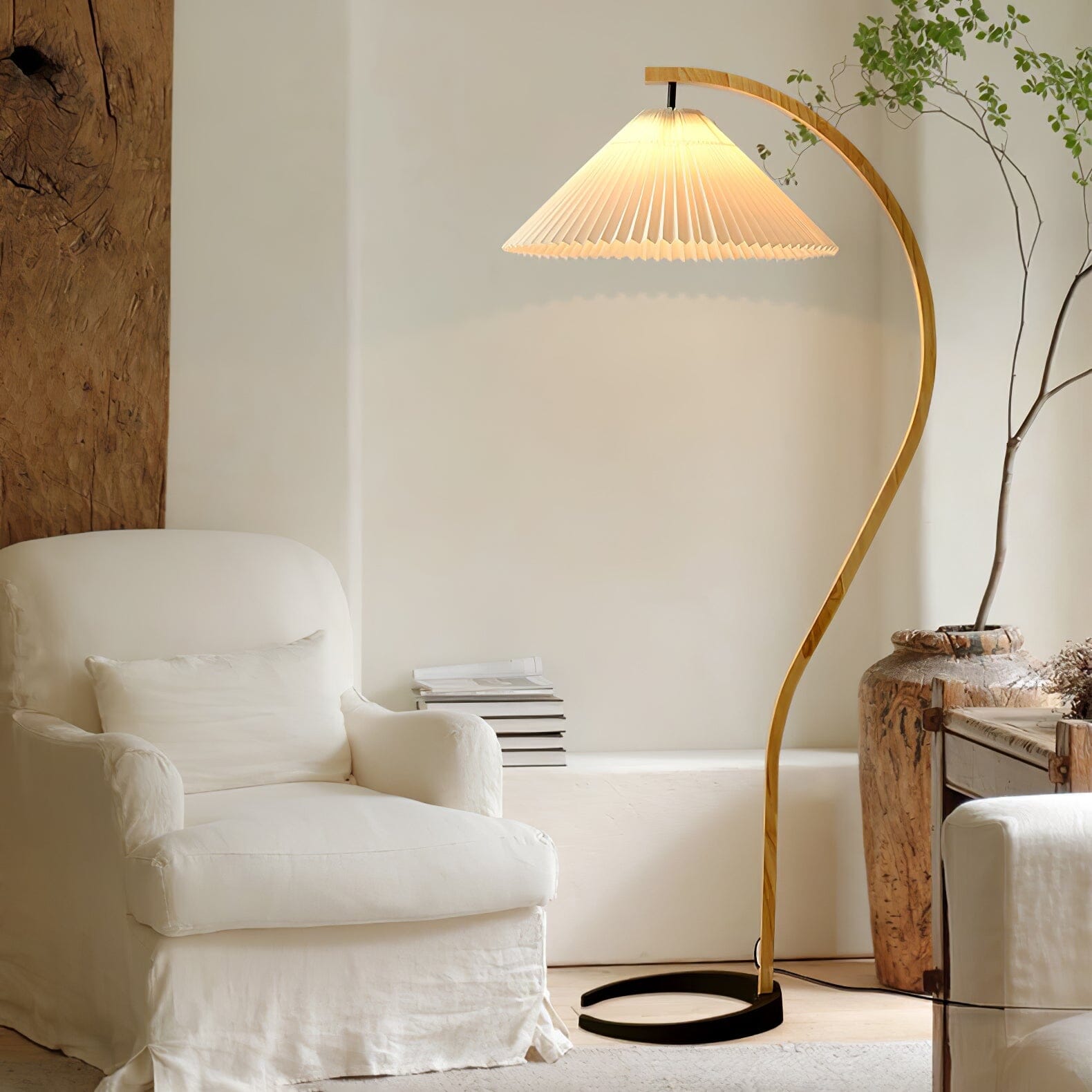 VIREX-Wooden Floor Lamp-ZENDUCE
