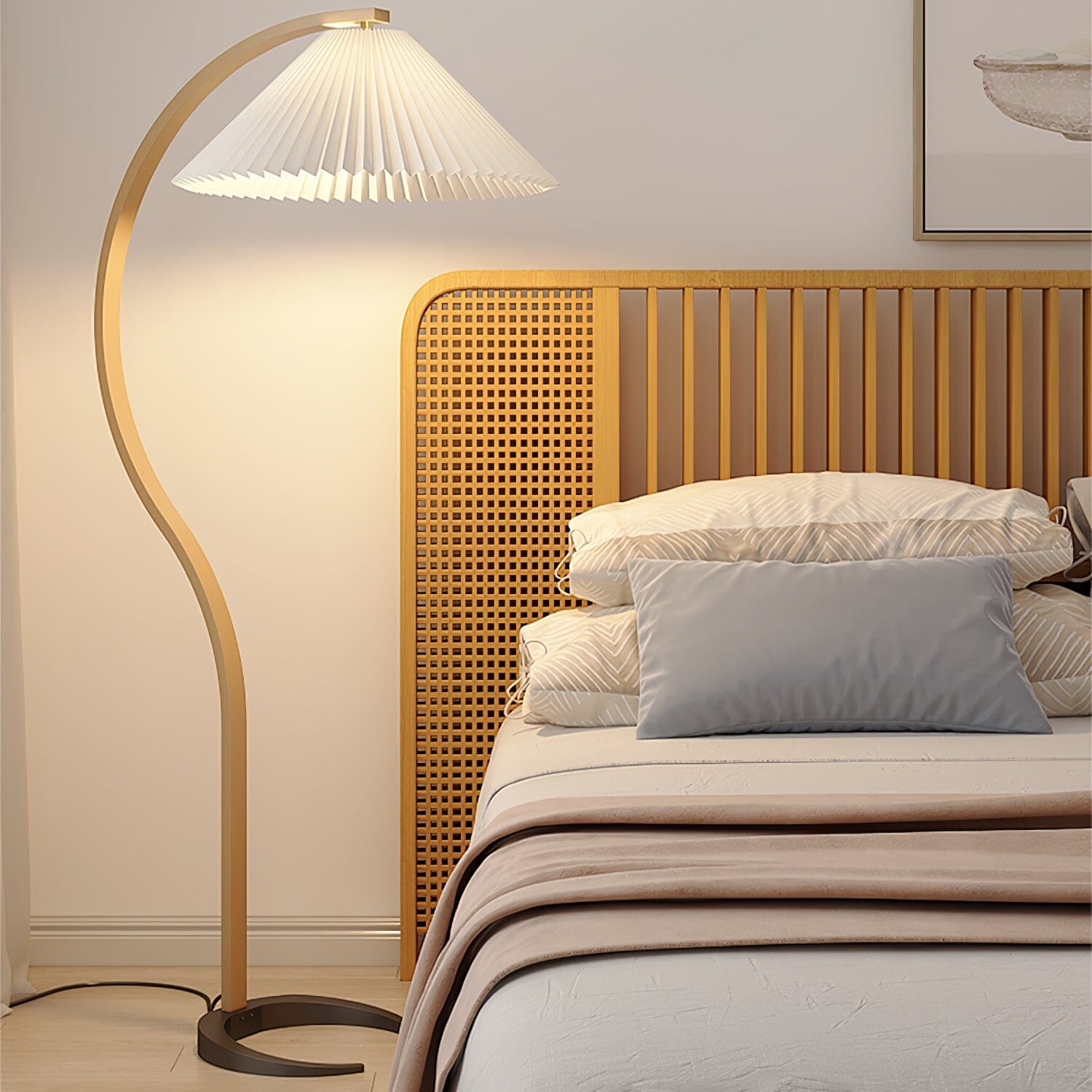 VIREX-Wooden Floor Lamp-ZENDUCE