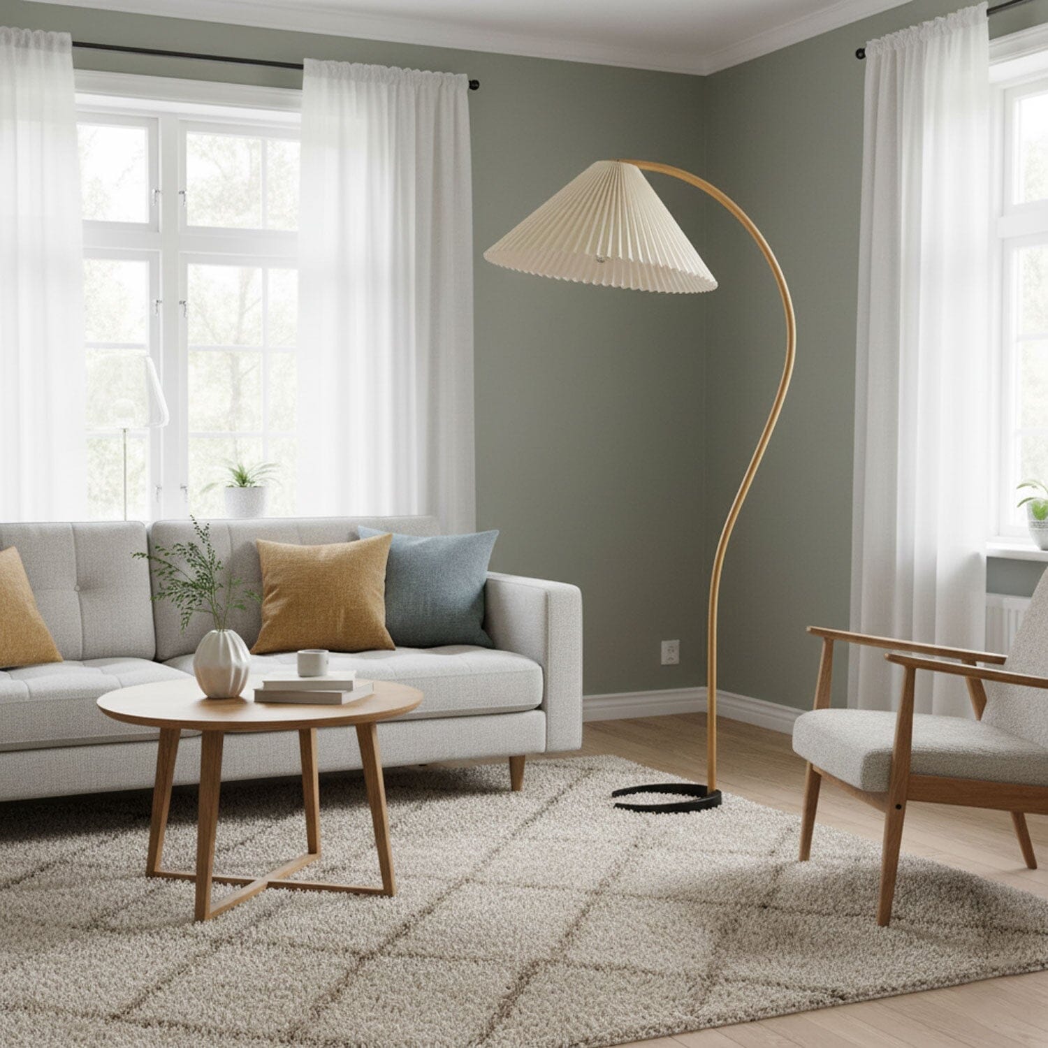 VIREX-Wooden Floor Lamp-ZENDUCE