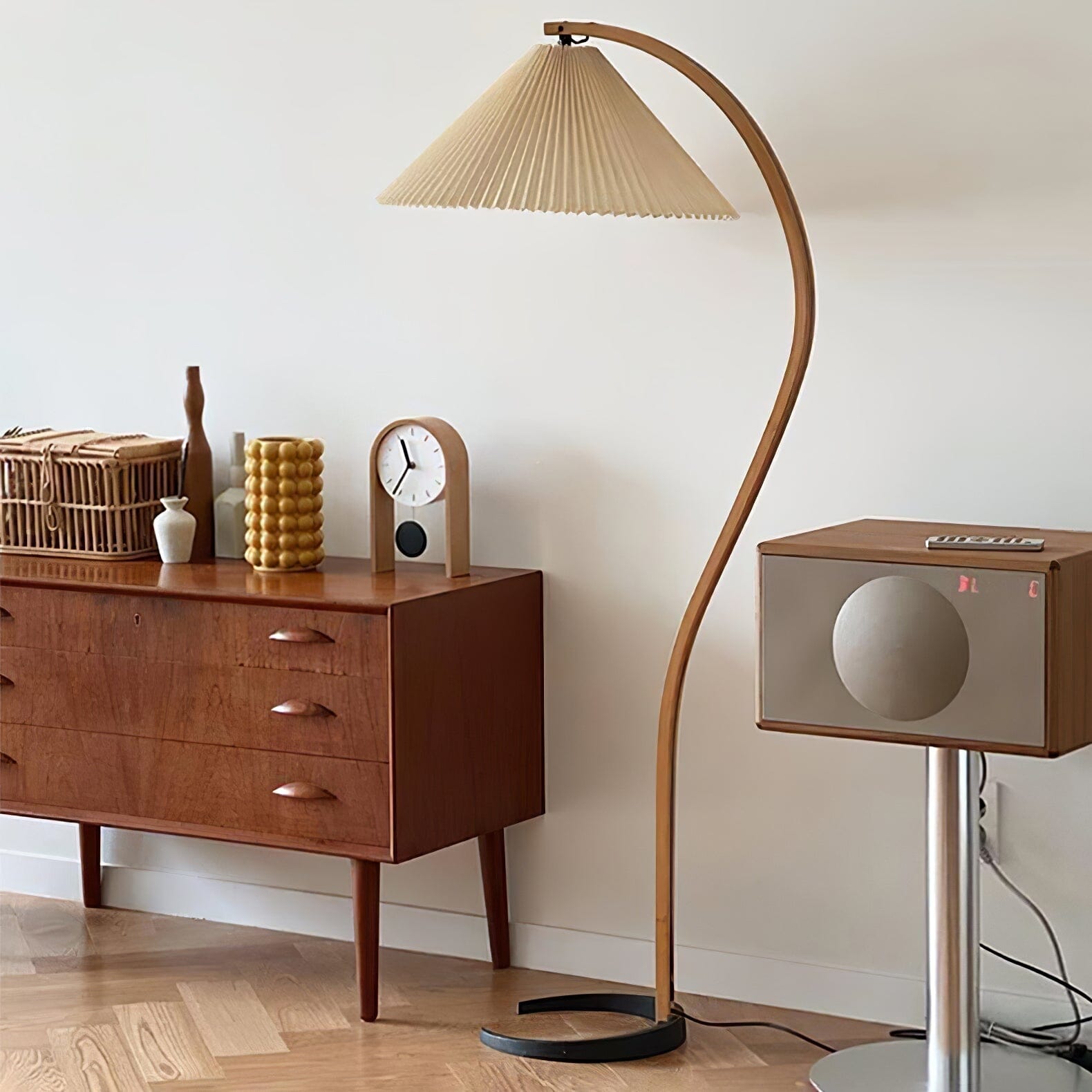VIREX-Wooden Floor Lamp-ZENDUCE