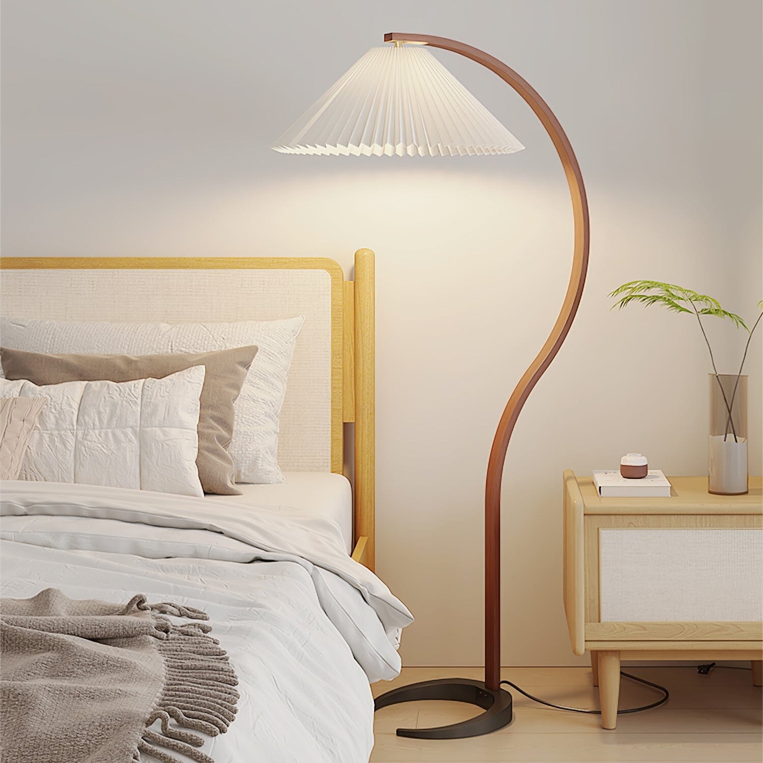 VIREX-Wooden Floor Lamp-ZENDUCE