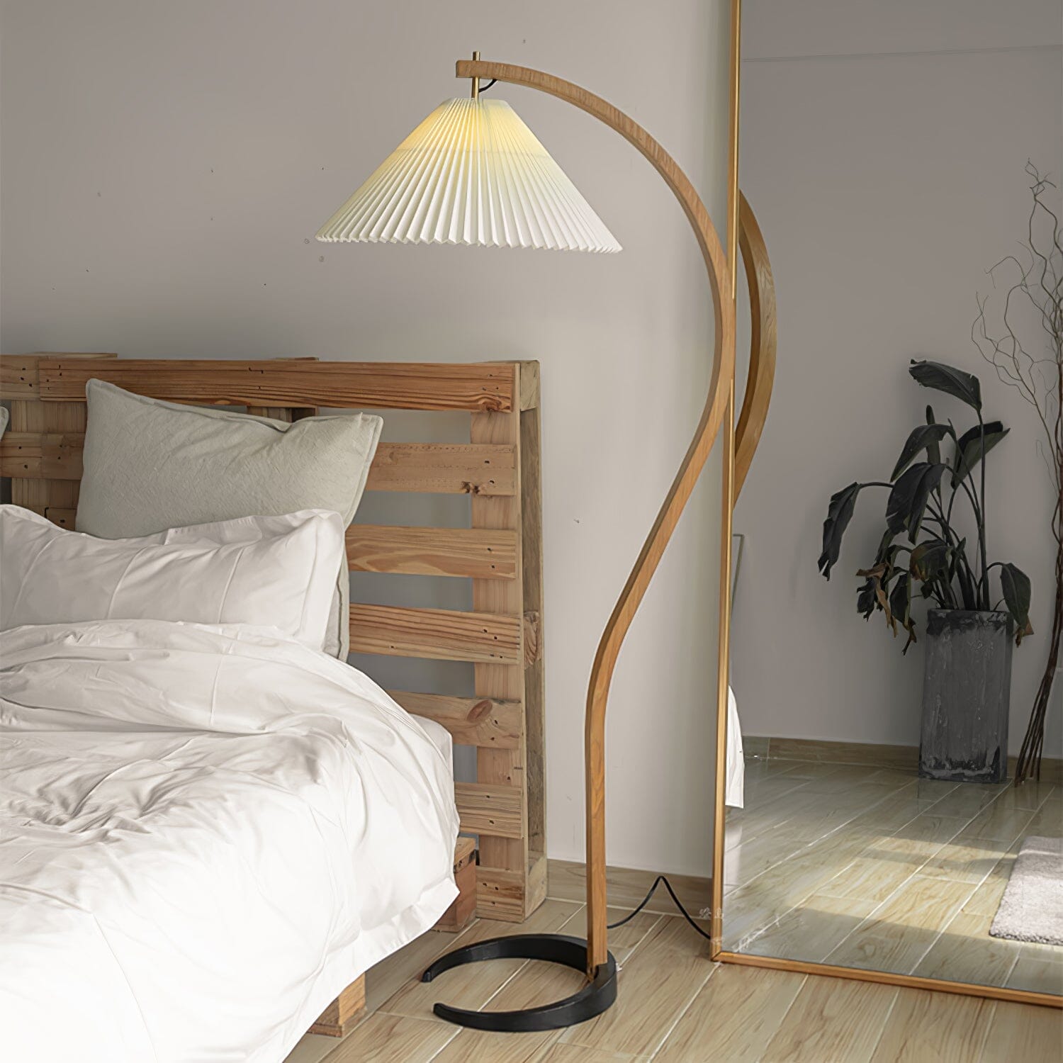 VIREX-Wooden Floor Lamp-ZENDUCE