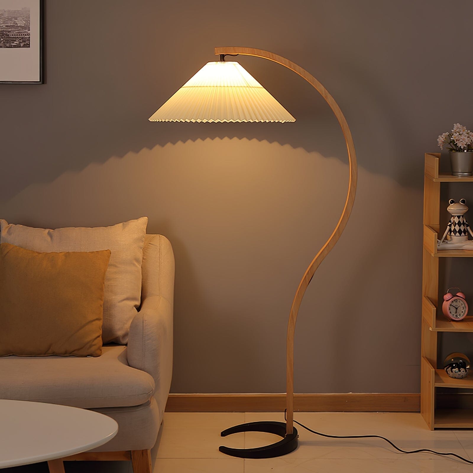 VIREX-Wooden Floor Lamp-ZENDUCE