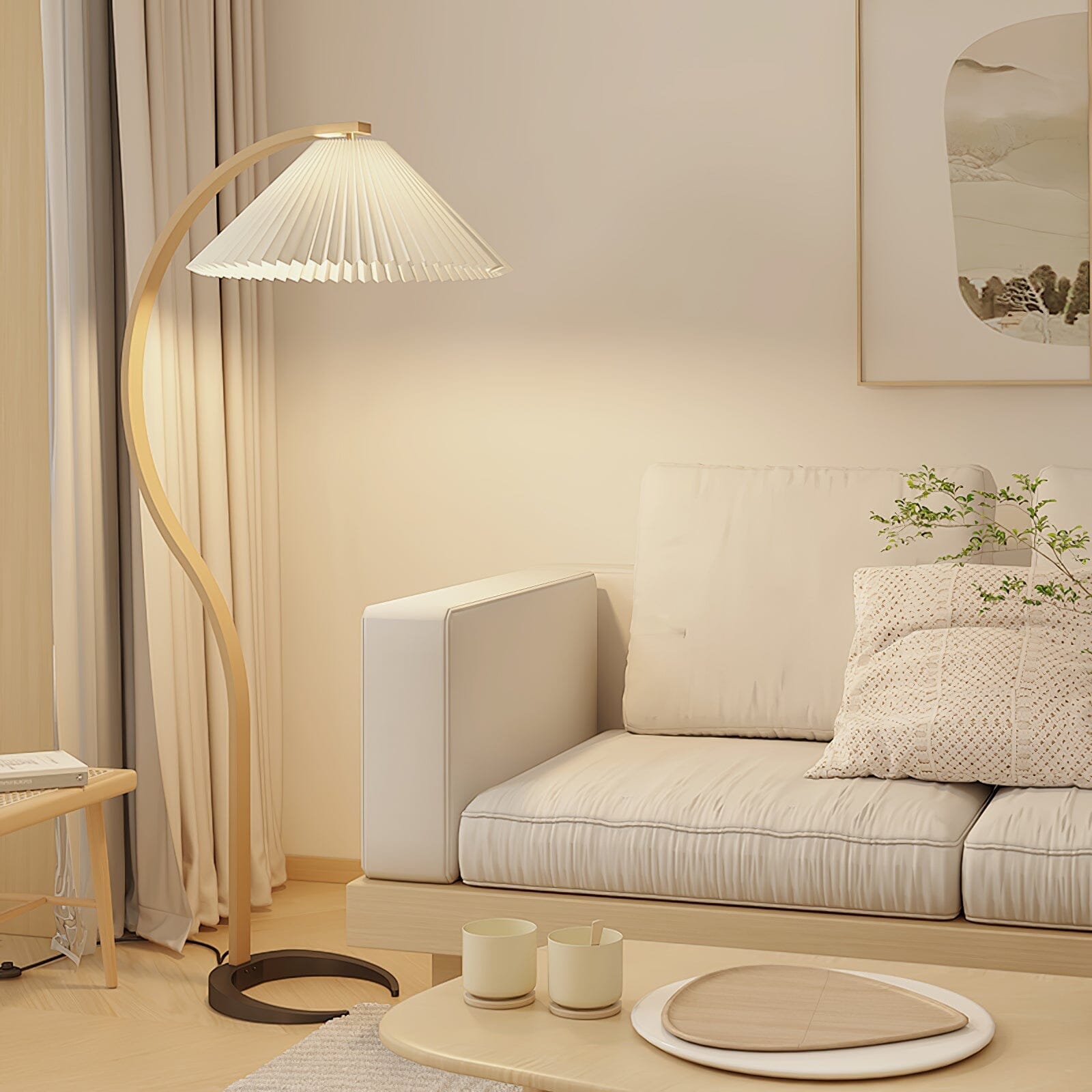 VIREX-Wooden Floor Lamp-ZENDUCE