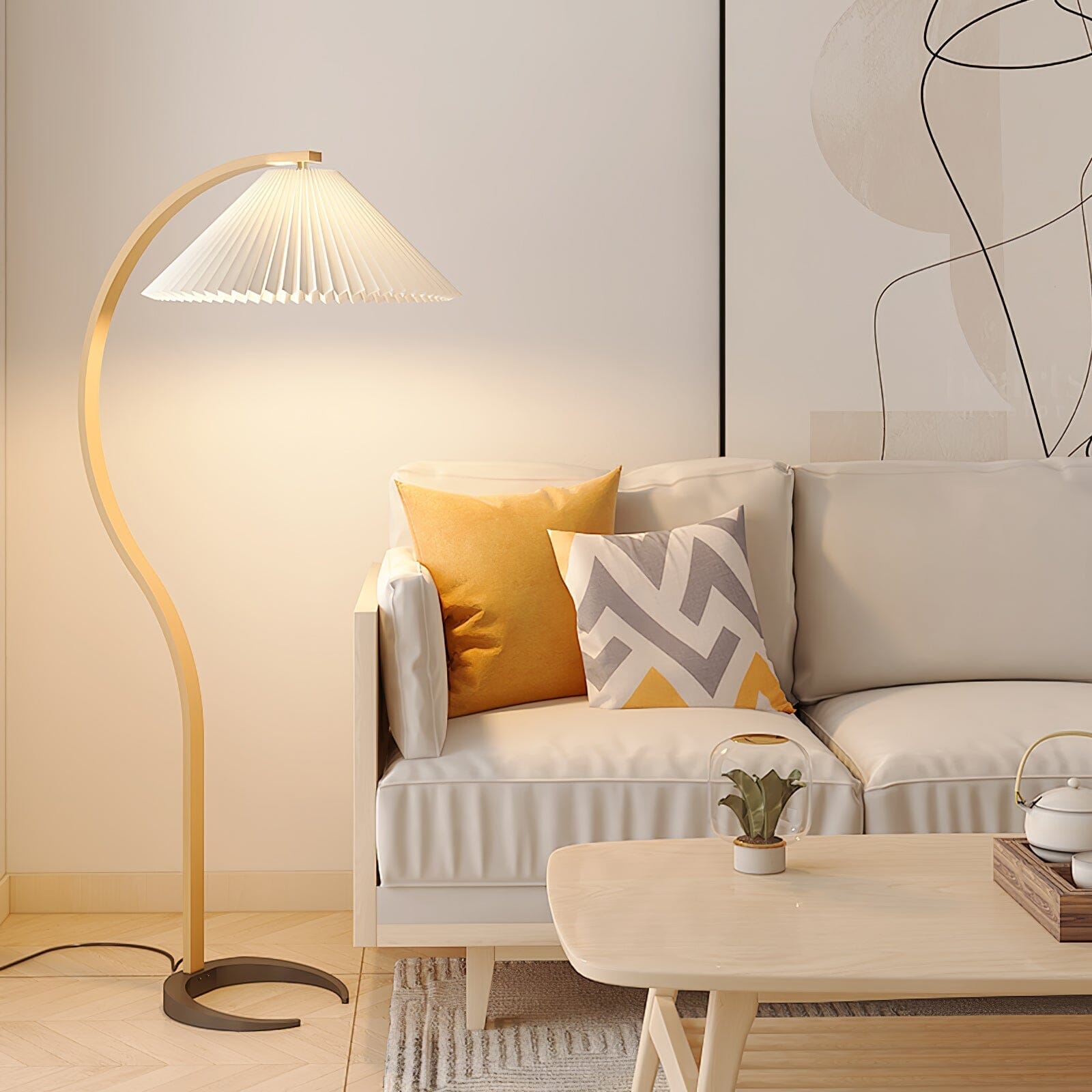 VIREX-Wooden Floor Lamp-ZENDUCE