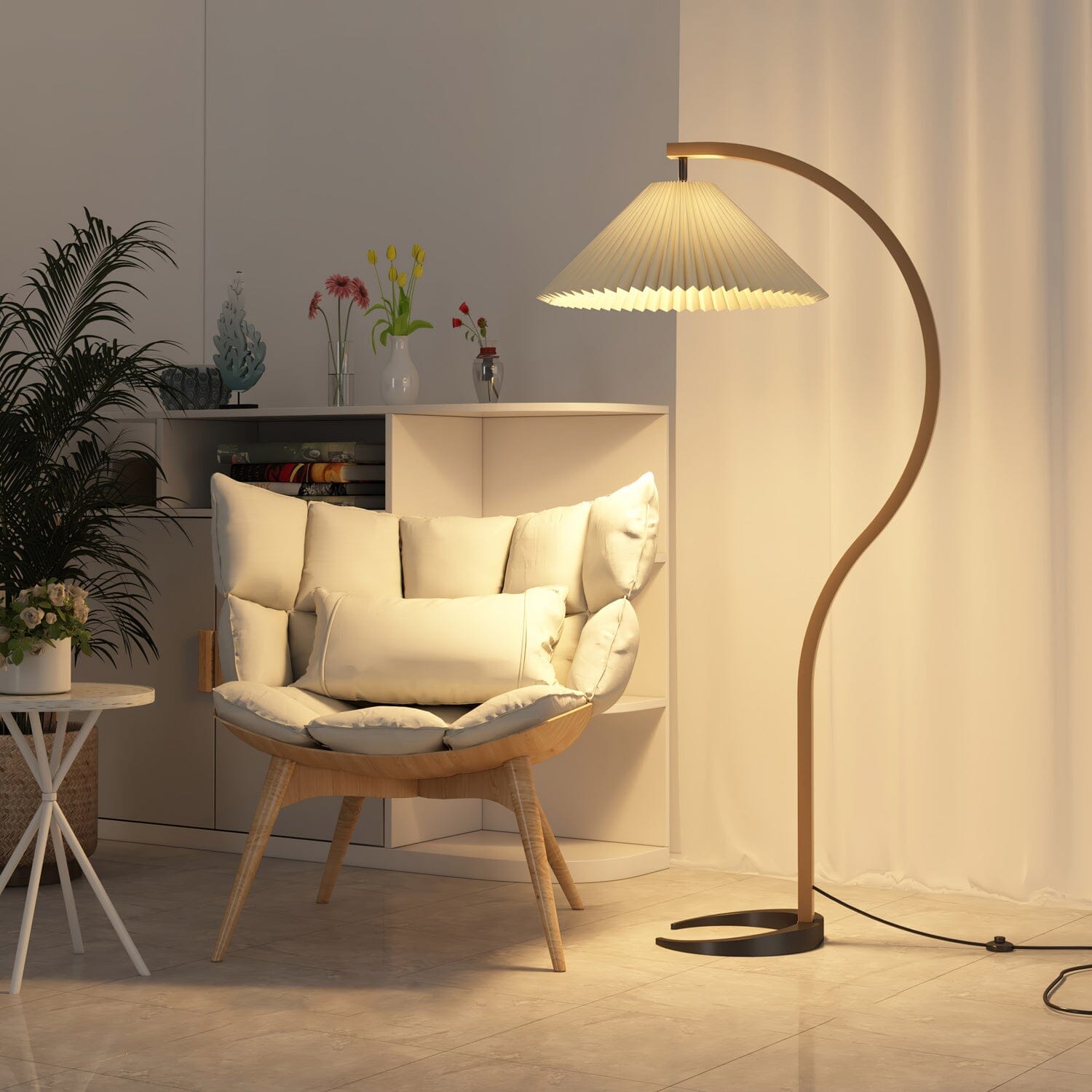 VIREX-Wooden Floor Lamp-ZENDUCE