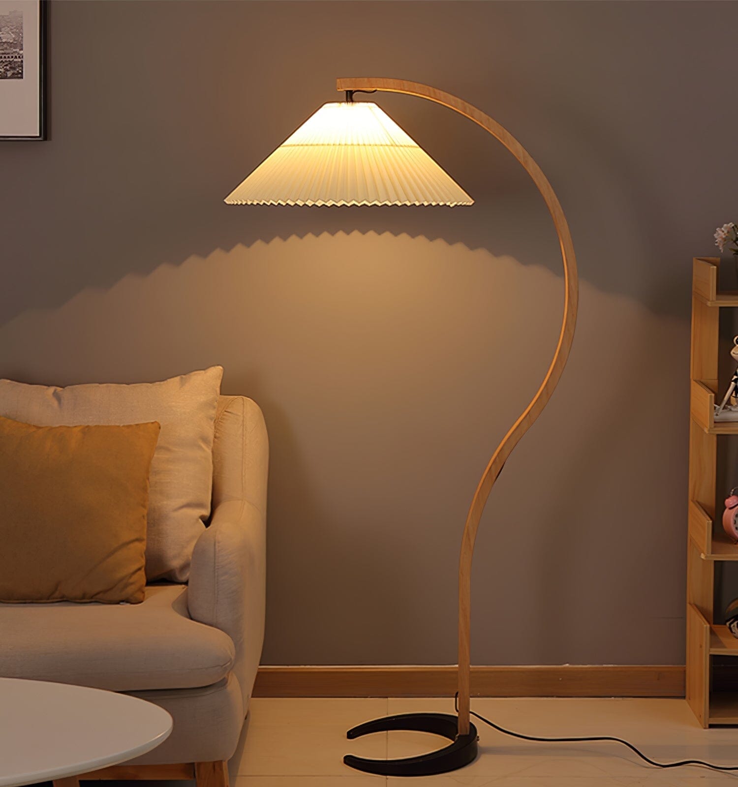 VIREX-Wooden Floor Lamp-ZENDUCE