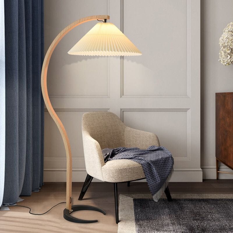 VIREX-Wooden Floor Lamp-ZENDUCE