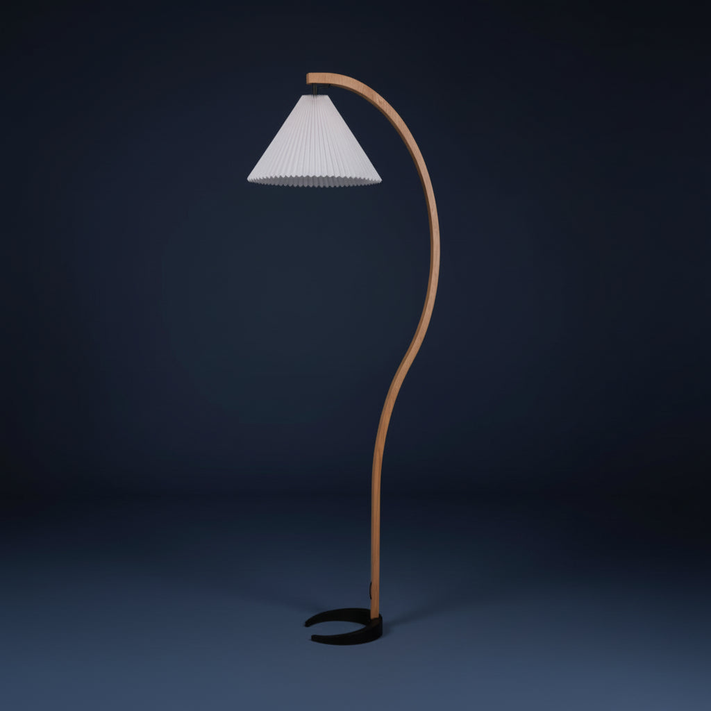 VIREX-Wooden Floor Lamp-ZENDUCE