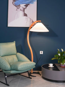 VIREX-Wooden Floor Lamp-ZENDUCE