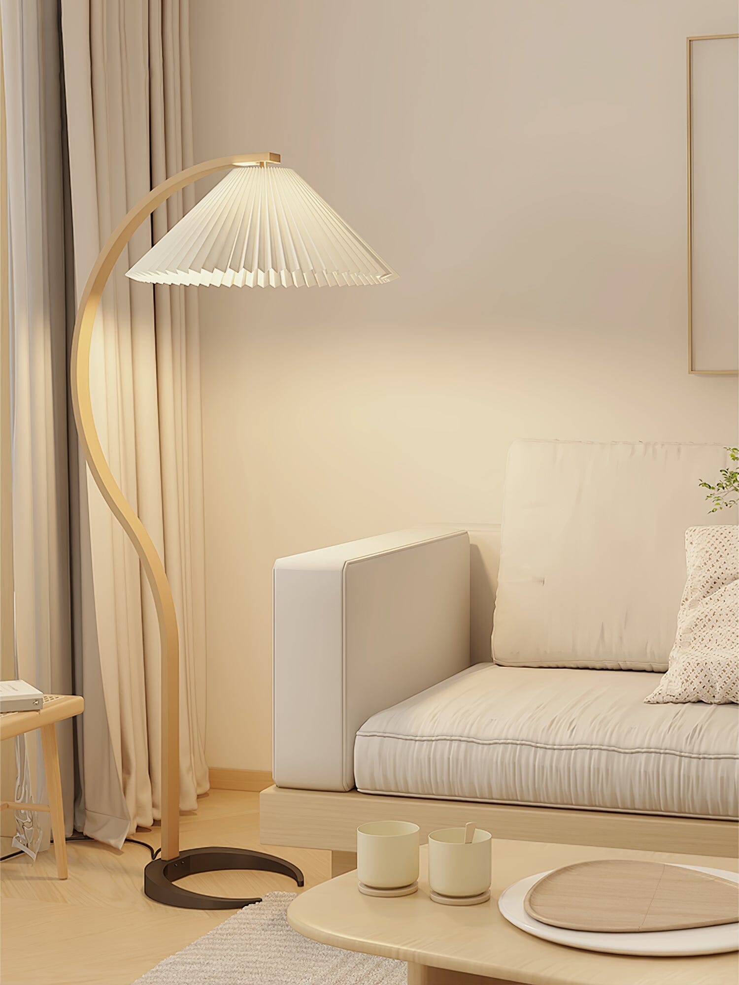 VIREX-Wooden Floor Lamp-ZENDUCE