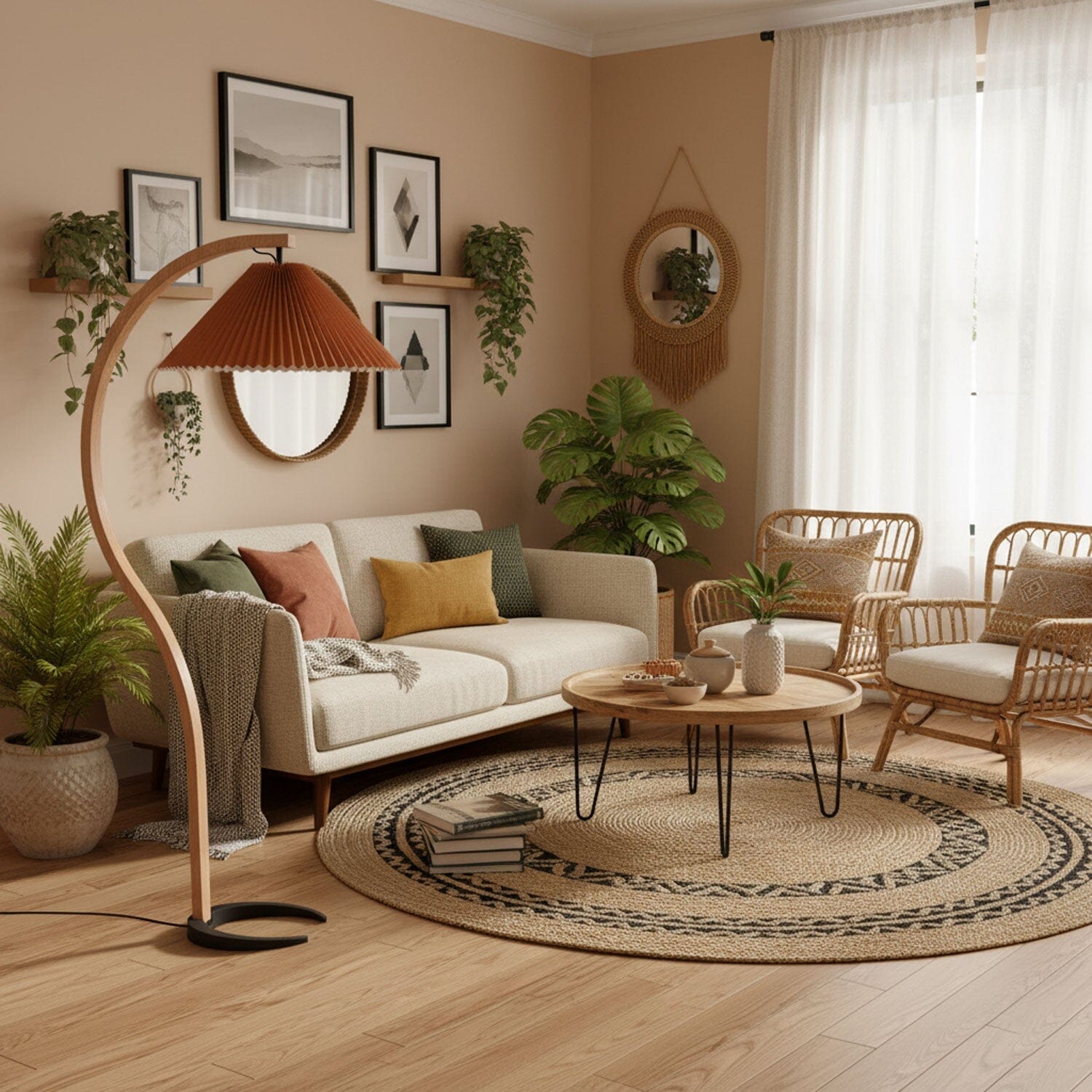 VIREX-Wooden Floor Lamp-ZENDUCE