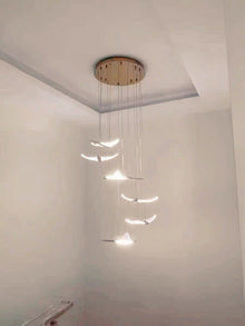 VOLANS - ZENDUCE - 8 Heads-Round Canopy ( ∅ 16" × H 98" ) / Warm White