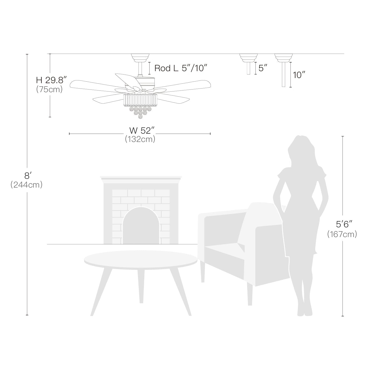 Vortex-Modern Ceiling Fan-ZENDUCE
