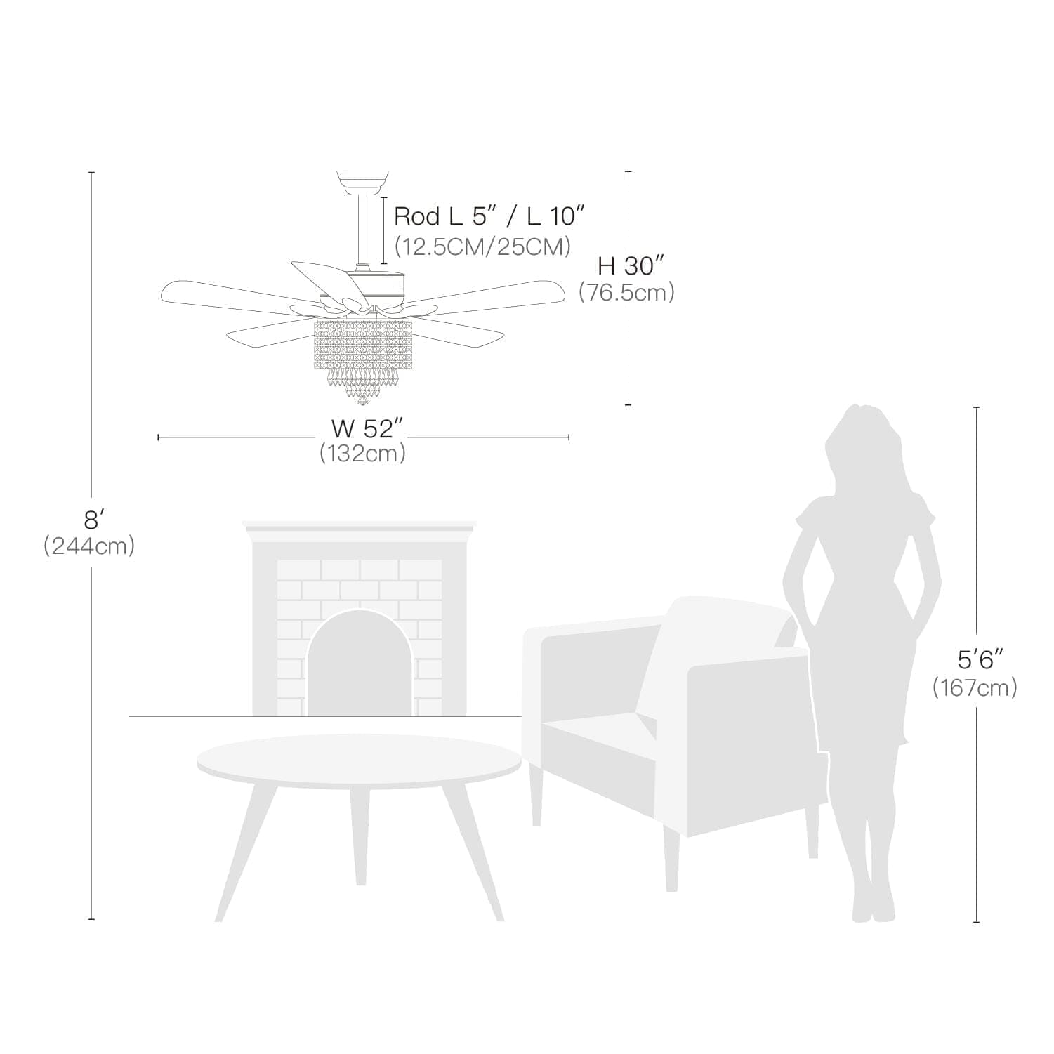 Whirl-Modern Ceiling Fan-ZENDUCE