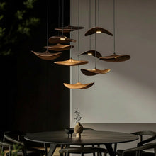 YARA-Organic Curved Wooden Chandelier-ZENDUCE
