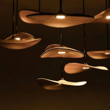 YARA-Organic Curved Wooden Chandelier-ZENDUCE