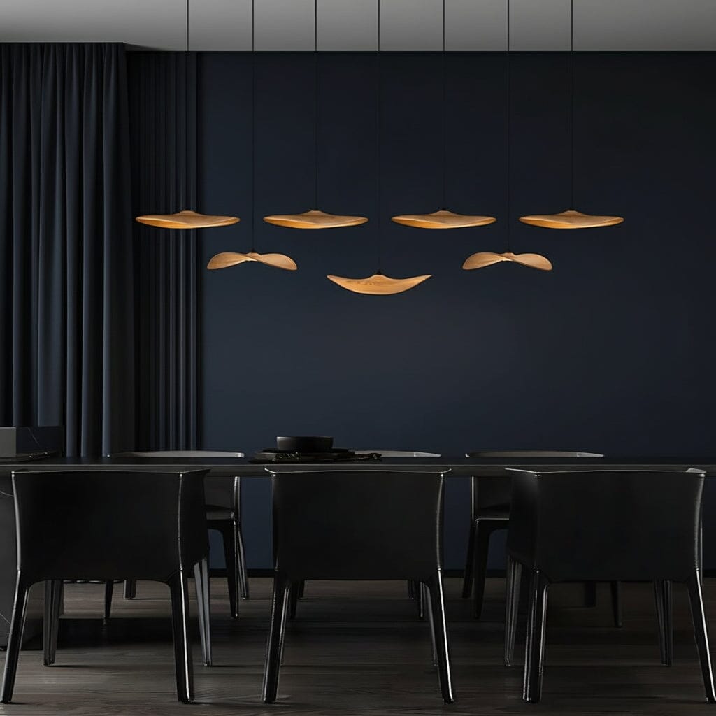 YARA-Organic Curved Wooden Chandelier-ZENDUCE