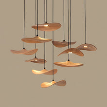 YARA-Organic Curved Wooden Chandelier-ZENDUCE