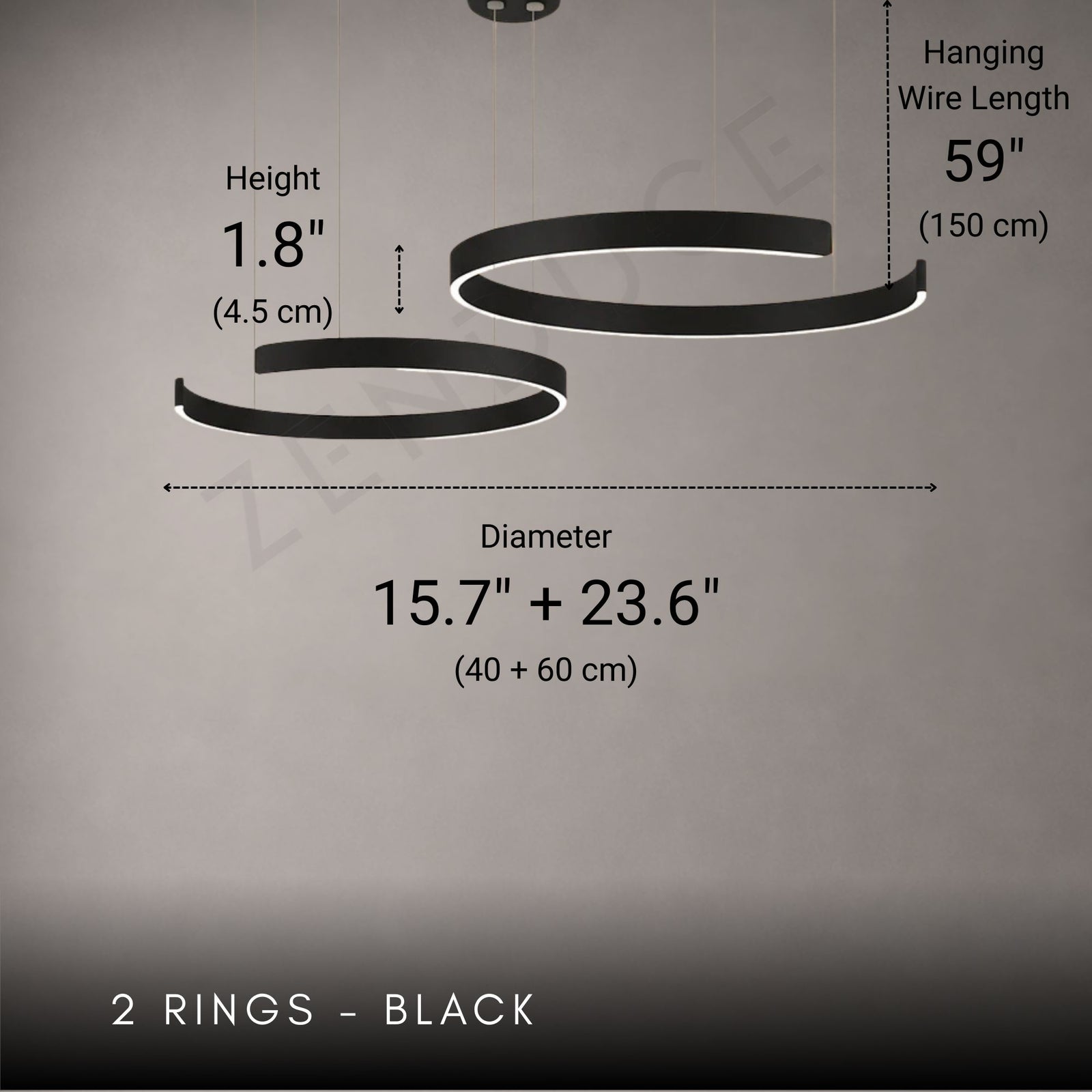 ZARIA-Modern Dimmable LED Ring Pendant Light-ZENDUCE