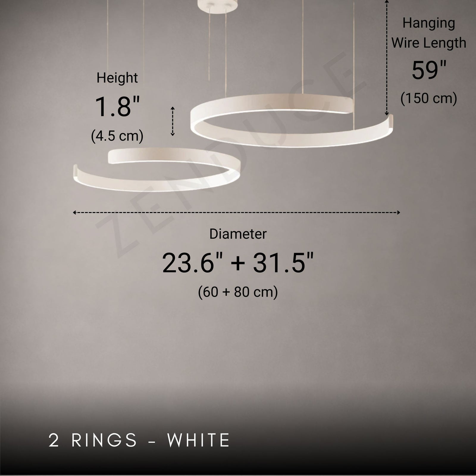 ZARIA-Modern Dimmable LED Ring Pendant Light-ZENDUCE