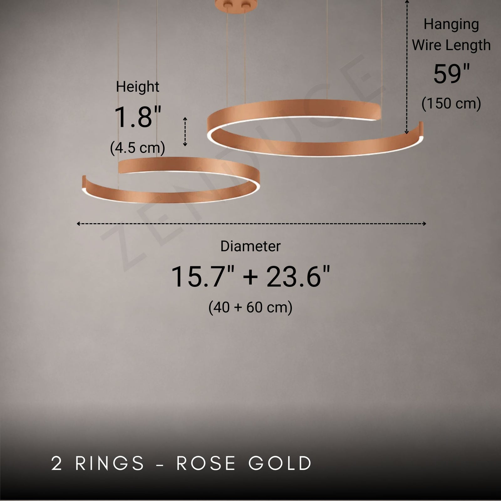 ZARIA-Modern Dimmable LED Ring Pendant Light-ZENDUCE