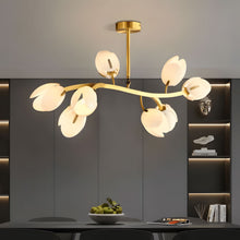 ZARIA (Open Box)-Petal Copper Glass Chandelier-ZENDUCE
