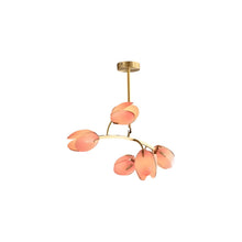 ZARIA (Open Box)-Petal Copper Glass Chandelier-ZENDUCE