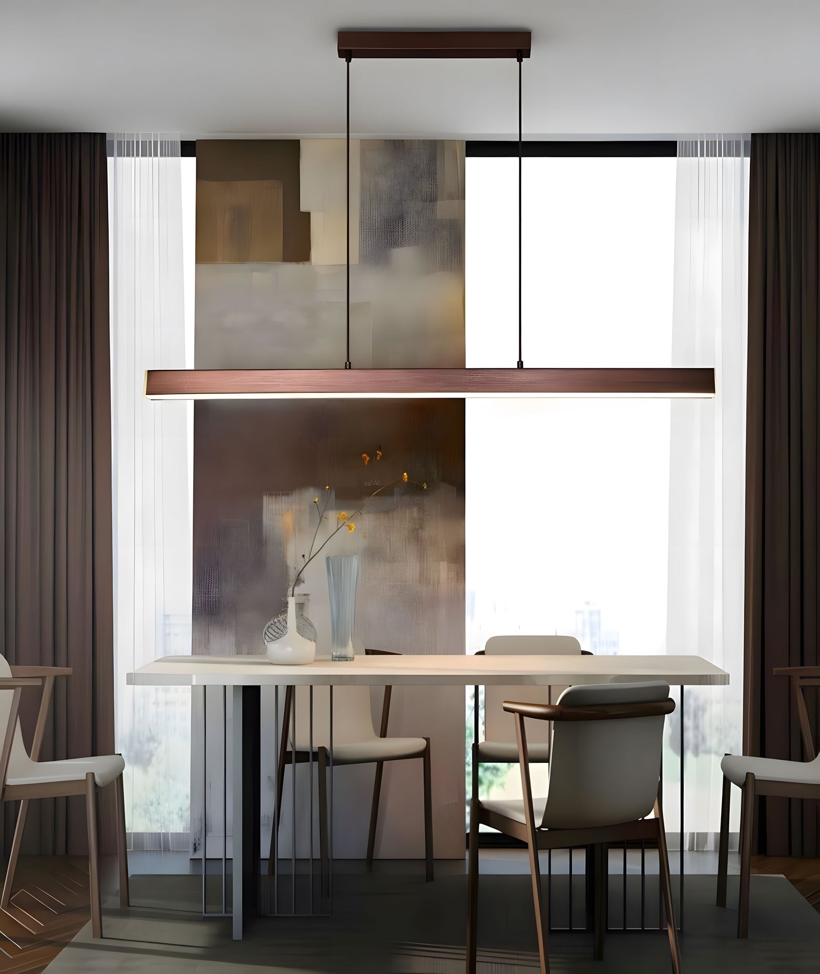 ZEN LINE (OPEN BOX)-Nordic Minimalist Linear Dimmable LED Pendant Light - Zenduce-ZENDUCE