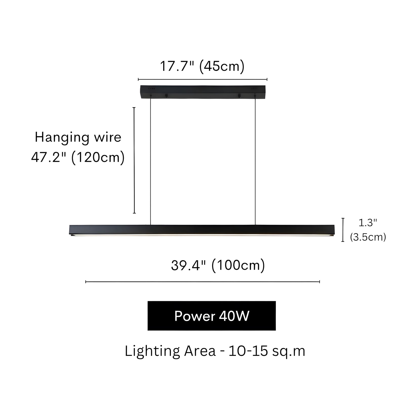 ZEN LINE (OPEN BOX)-Nordic Minimalist Linear Dimmable LED Pendant Light - Zenduce-ZENDUCE