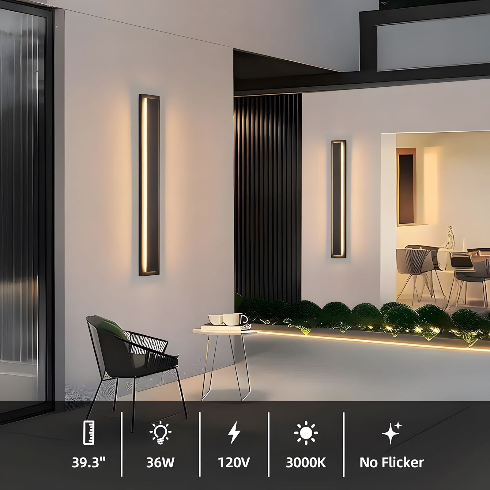 ZENTHA-Modern Linear Outdoor Sconce-ZENDUCE