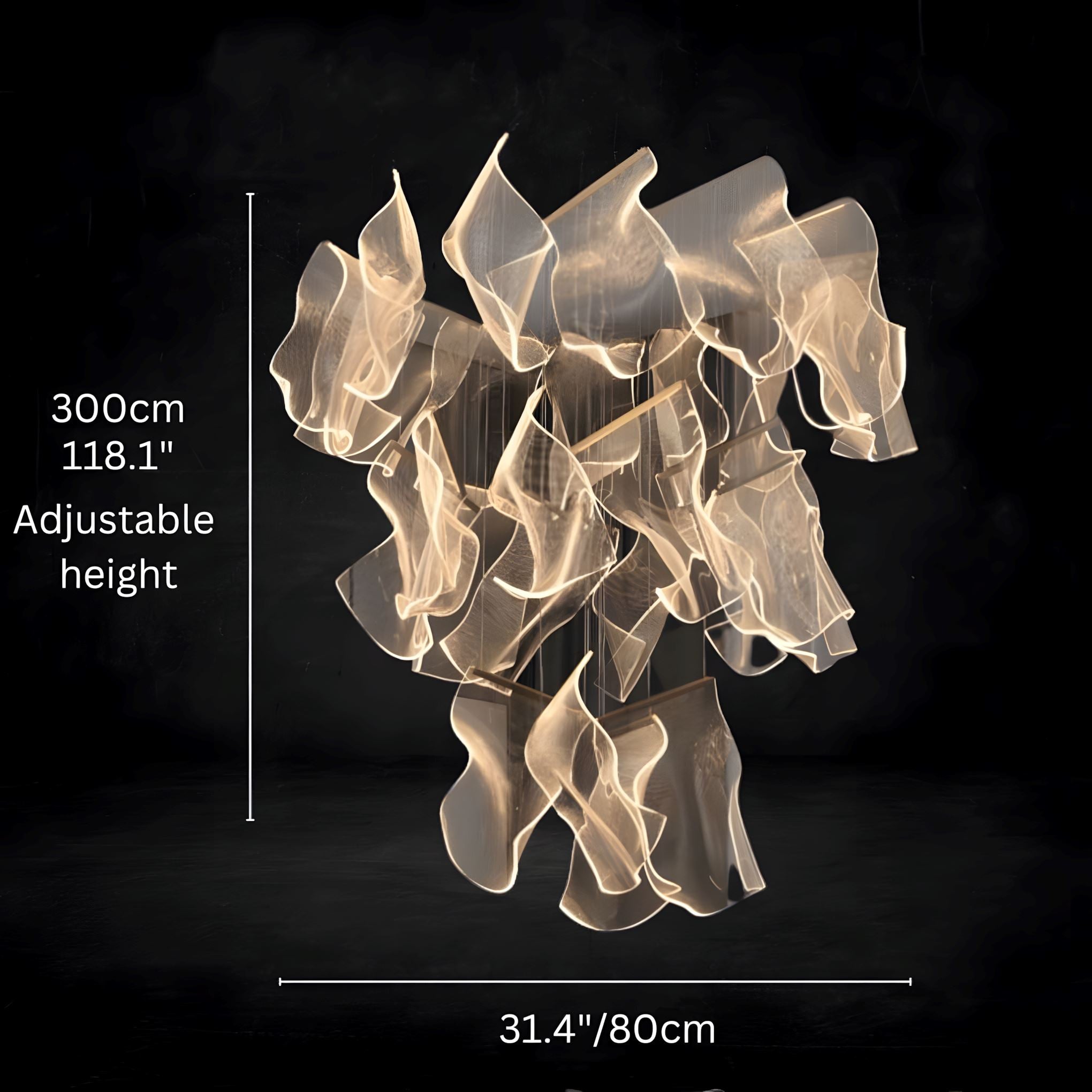 Zephyr | Waves Dimmable Chandelier | ZENDUCE