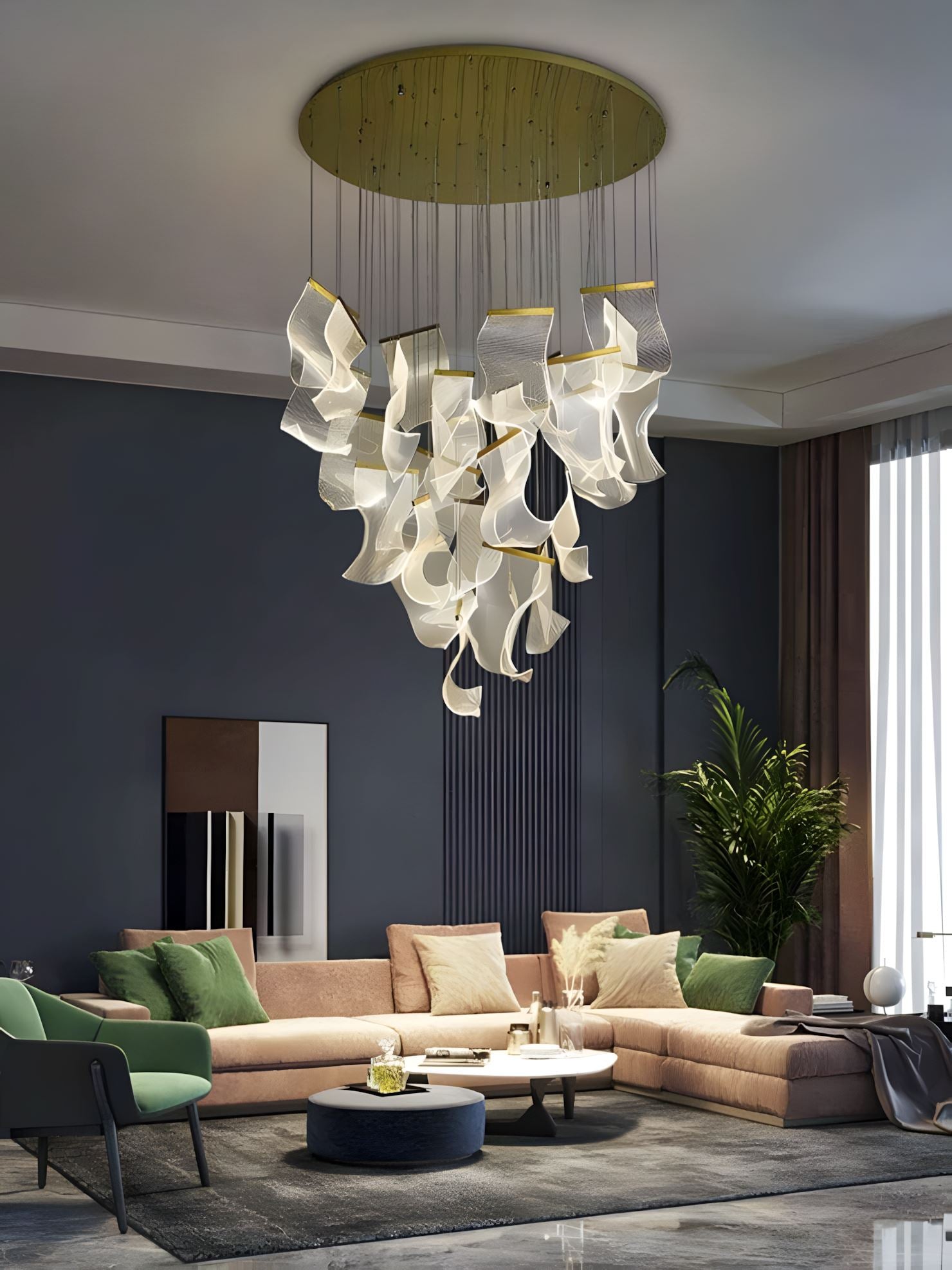 ZEPHYR-Sheet-Waves-Chandelier-