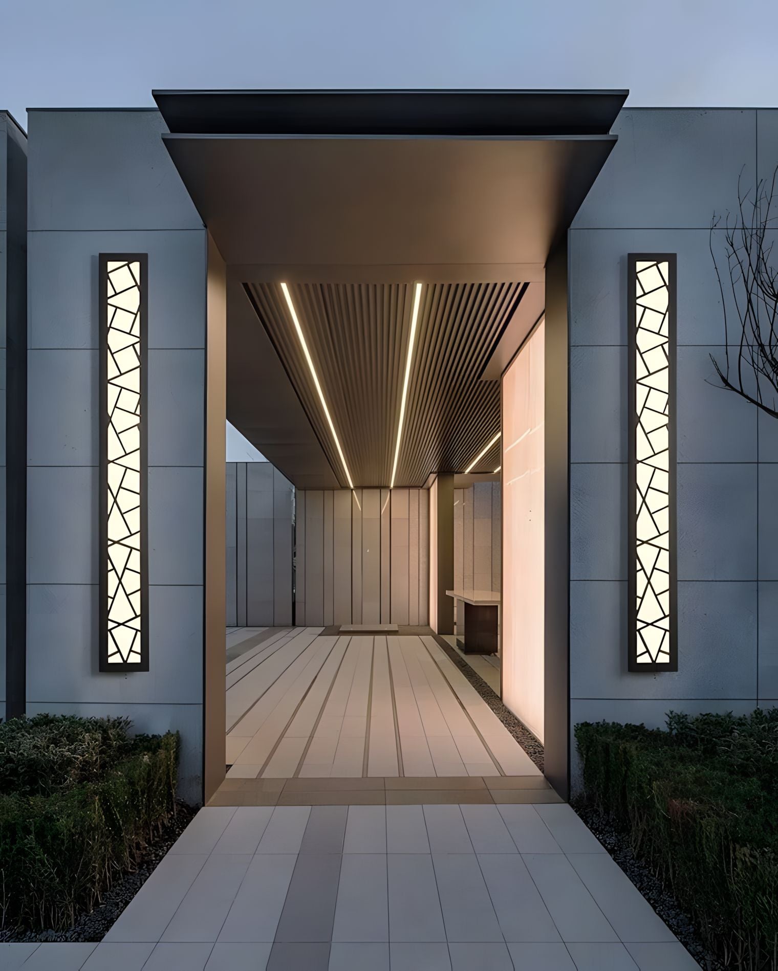 ZYLEN-Linear Outdoor Dimmable Wall Light-ZENDUCE