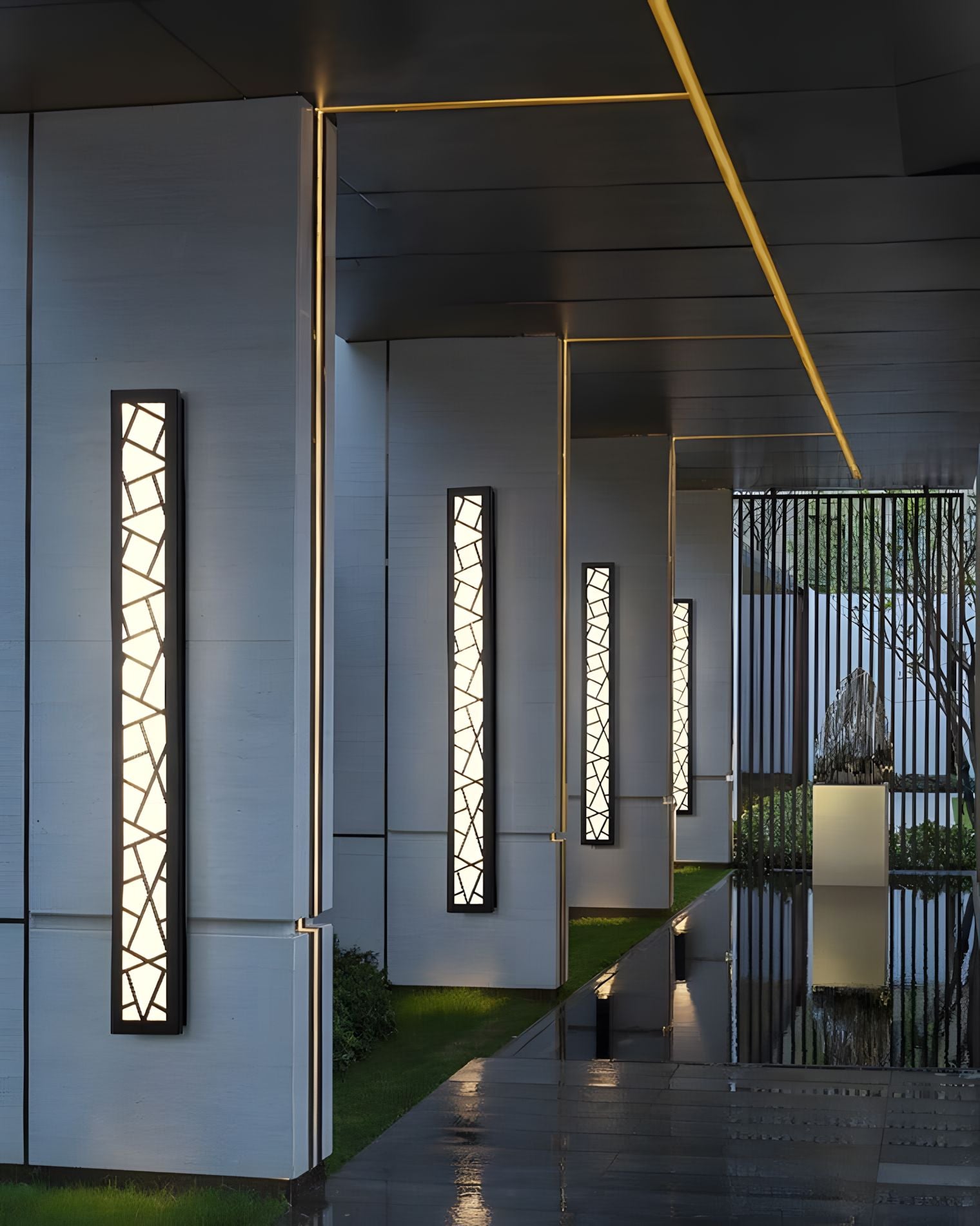 ZYLEN-Linear Outdoor Dimmable Wall Light-ZENDUCE