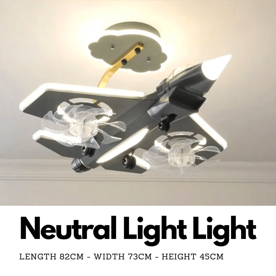 Airplane Ceiling Light with Fan for Kids Room