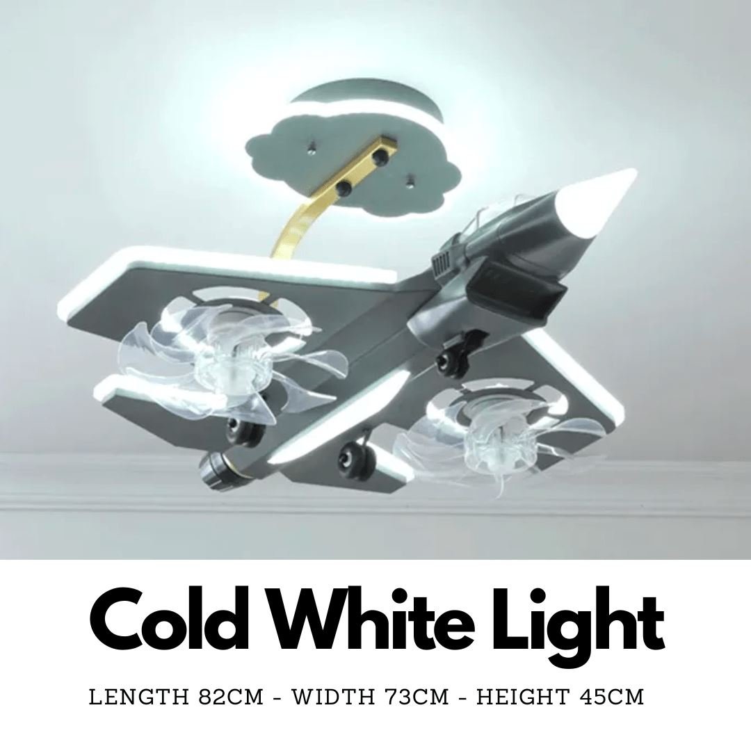 Airplane Ceiling Light with Fan for Kids Room