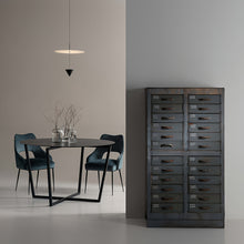CONIA - Disc and cone pendant over a small dining table