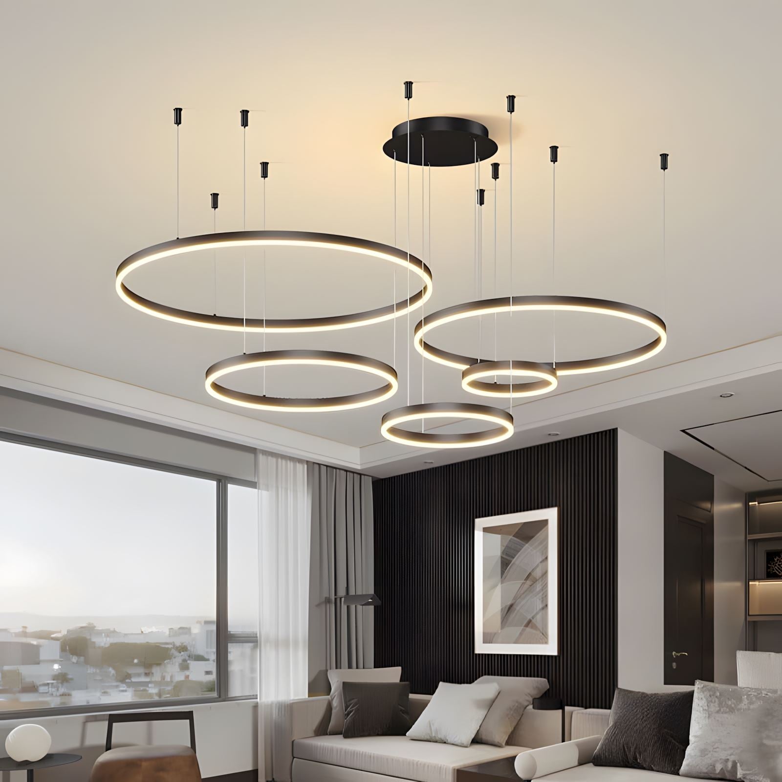 Lorelei Waterfall LED Chandelier: An Art Deco-Inspired Cascade of Light 12-light-D100*H45CM/D39.37\, image size:1600x1600