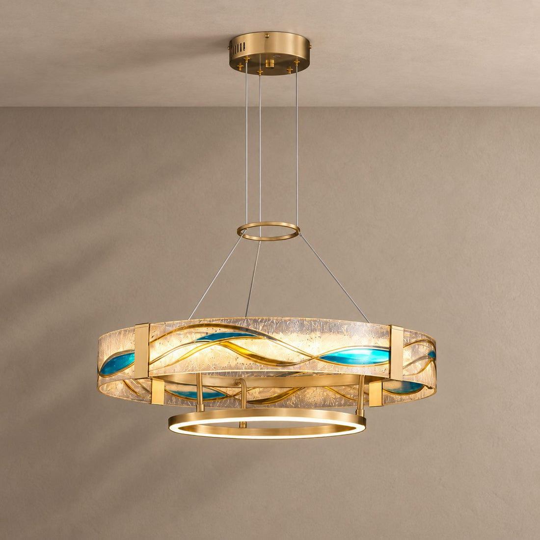 AVELIS lighting on mushroom taupe with natural shadows