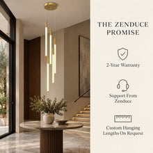 AVELLE cascading LED chandelier — Zenduce warranty and support