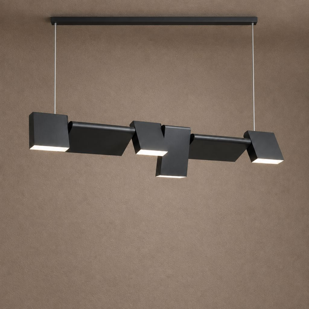 BEAXIS chandelier centered on mushroom taupe background
