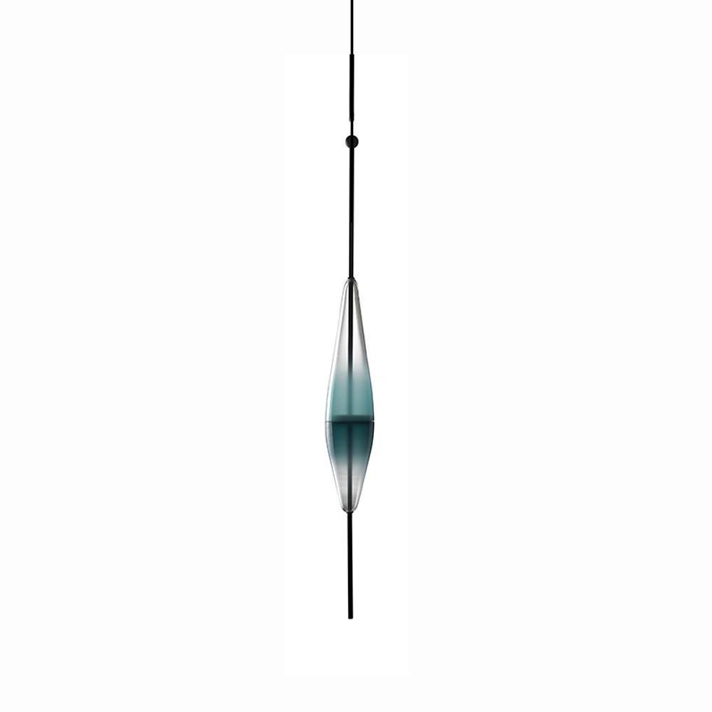 NERINA - C Tapered blue-green gradient glass pendant product view